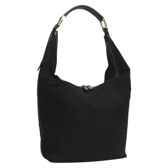 GUCCI GG Canvas Shoulder Bag Black - Picture 1 of 16